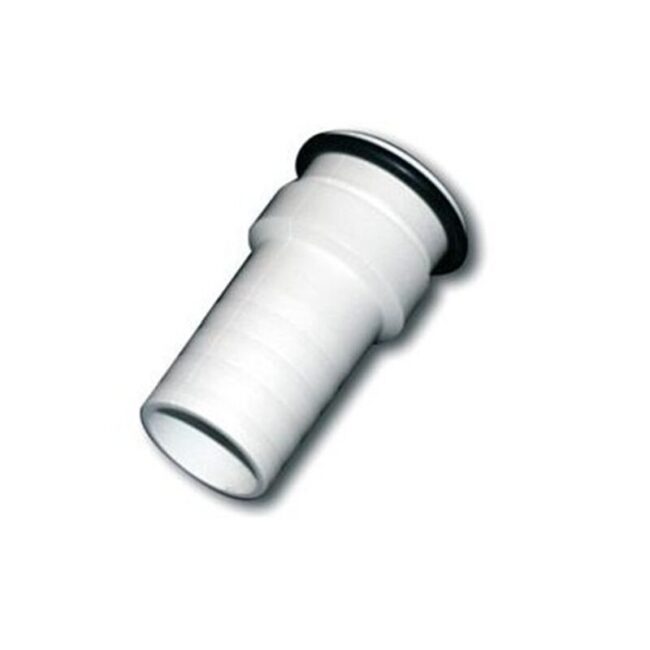 RACOR CONEXIÓN Con junta tórica para toma de limpiafondos de color blanco 38mm