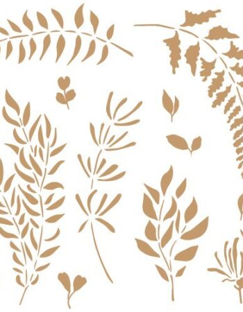 Plantilla deco floral hojas