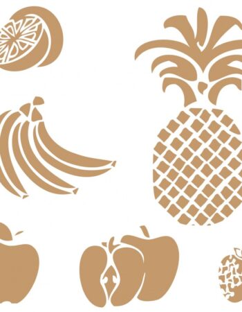 Plantilla figuras fruta