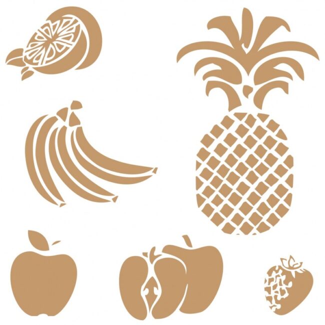 Plantilla figuras fruta