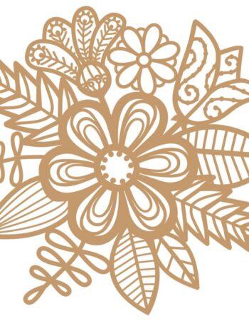 Plantilla máscara floral