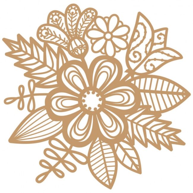 Plantilla máscara floral