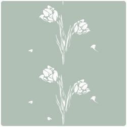 Plantilla hogar floral tulipanes