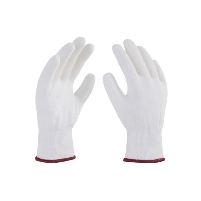 Guantes de nylon blanco