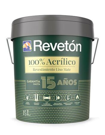 Revestimiento 100% acrílico mate 15 años garantía 4 L