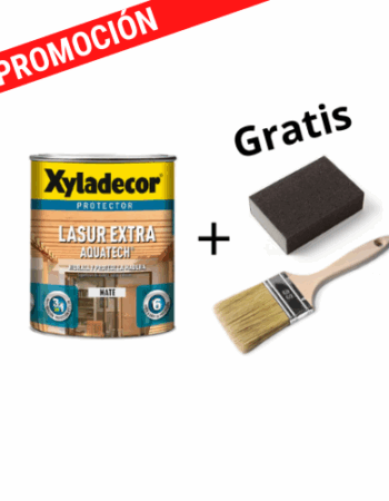 Lasur Extra aquatech mate 2,5 L + Taco de lija + Paletina Nº 21