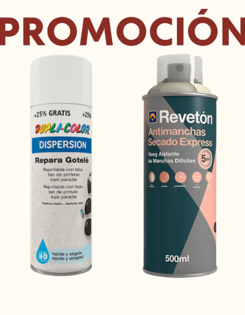 Spray antimanchas 500ml + repara gotelé 400ml+25% gratis