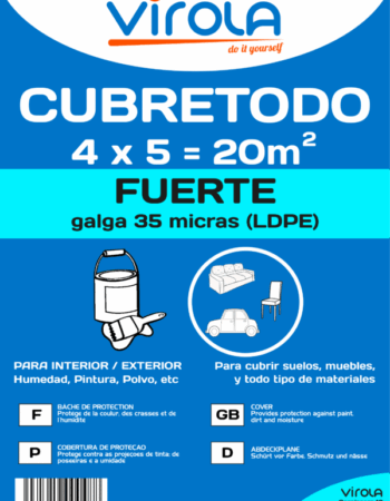 Plástico cubretodo fuerte  4 X 5