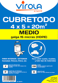 Plástico cubretodo medio 4 X 5