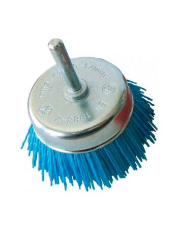 Cepillo de nylon 75mm con eje para taladro
