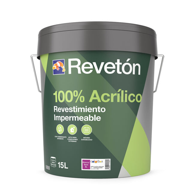 Revestimiento 100% acrílico 15 años garantía satinado 15 L
