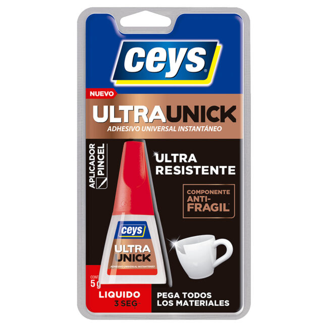 Adhesivo pegamento ultraunick liquido con pincel 6gr.