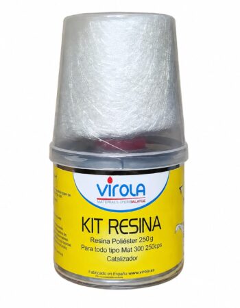 Kit resina poliester + malla fibra 250gr